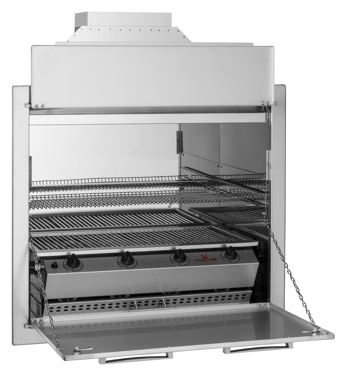 Chad-O-Chef - 4 Burner ENTERTAINER Natural Draught-Warmer Tray