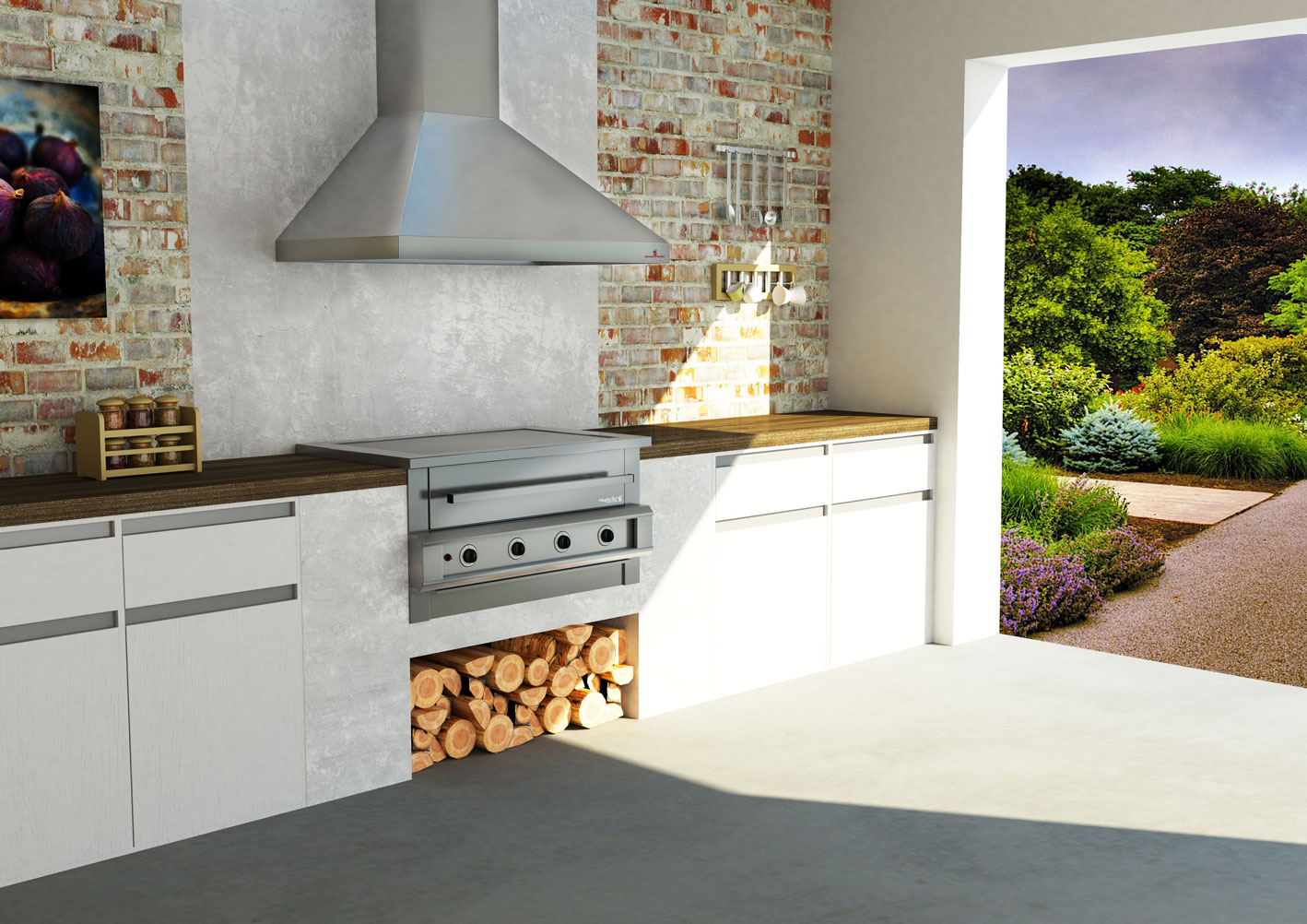 Chad-O-Chef - 4B-Hybrid-Braai - Gas Wood Charcoal